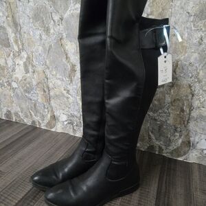 Calvin Klein Black Over-the-Knee Riding Boots
